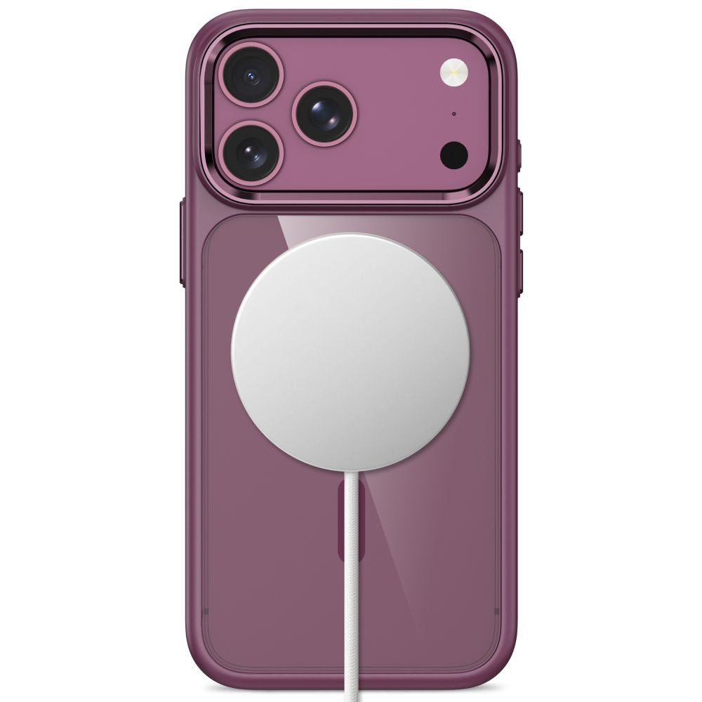 Tech Protect Magmat Magsafe Cc Iphone 17 Pro / 18 Pro Burgundy/Clear