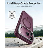 Esr Classic Hybrid Støtte Magsafe Iphone 17 Pro Max / 18 Pro Max Frosted Deep Burgundy