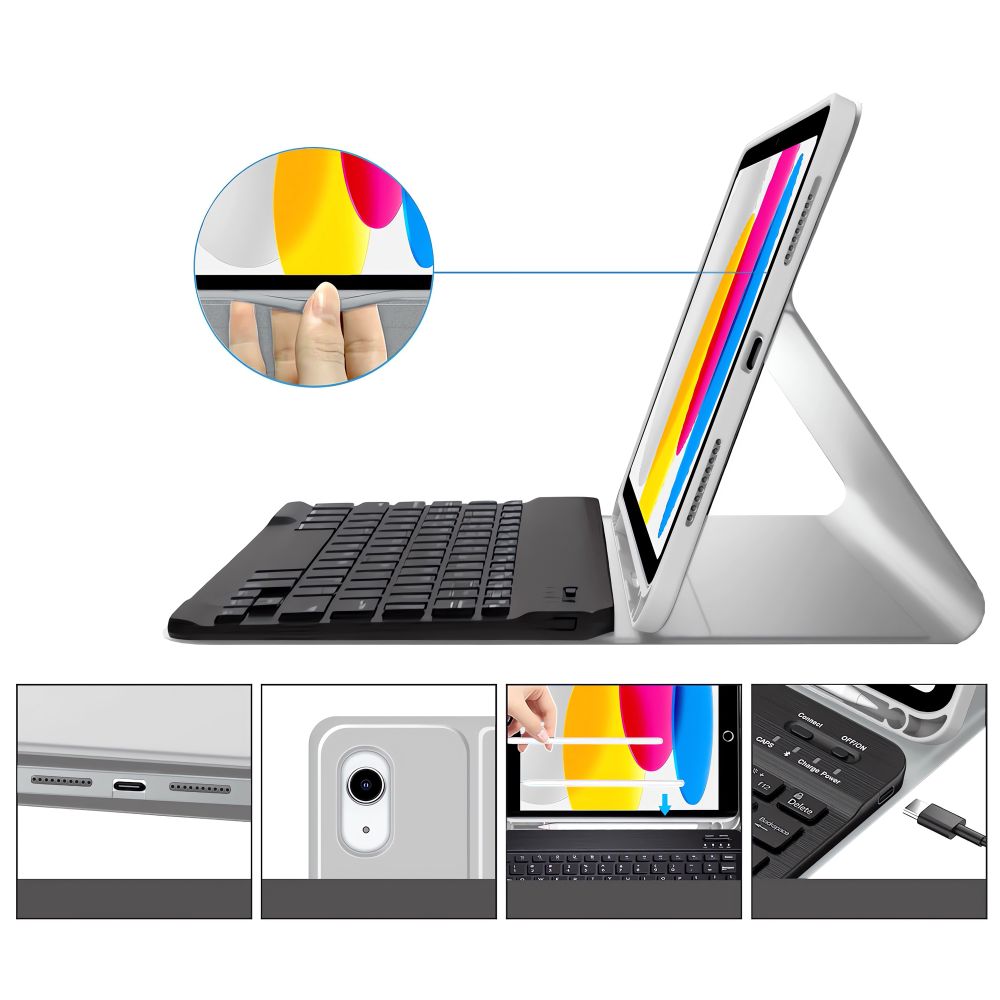 Tech Protect Sc Pen + Tastatur Ipad 10.9” 10/2022/11” 11/2025 Grå
