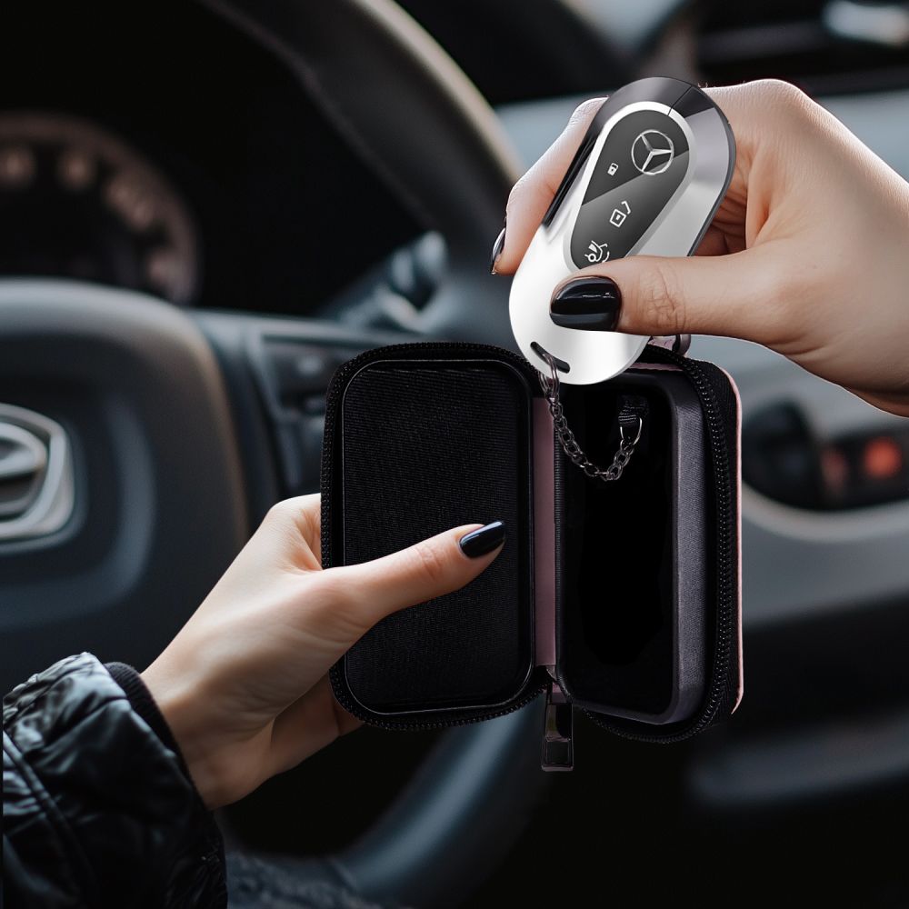 Tech Protect Klr300 Etui Nøglefri Rfid Signalblokker Etui Lyserød