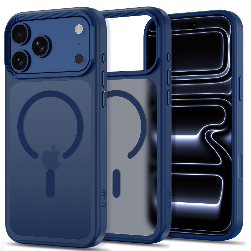 Tech Protect Magmat Magsafe Cc Iphone 17 Pro Max / 18 Pro Max Mat Dyb Blå