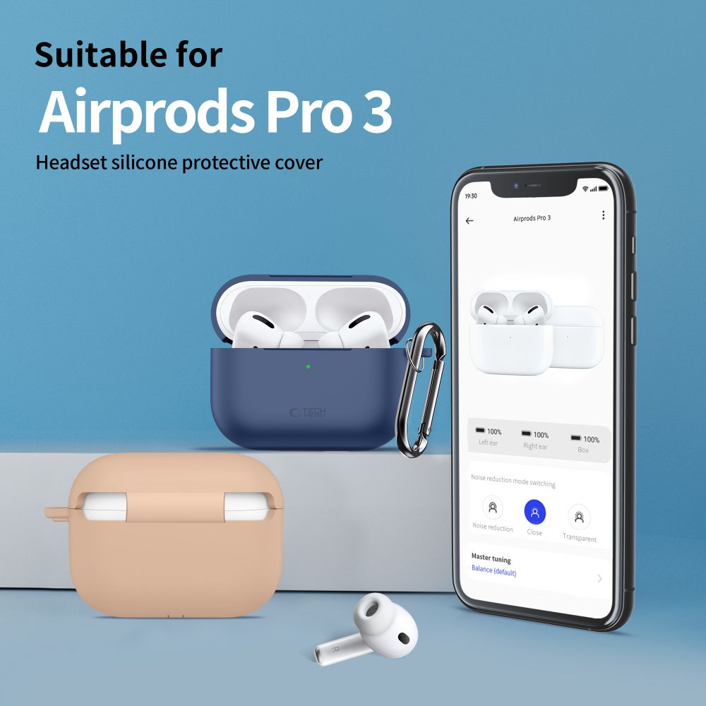Tech Protect Silikonekrog Til Apple Airpods Pro 3 Sort