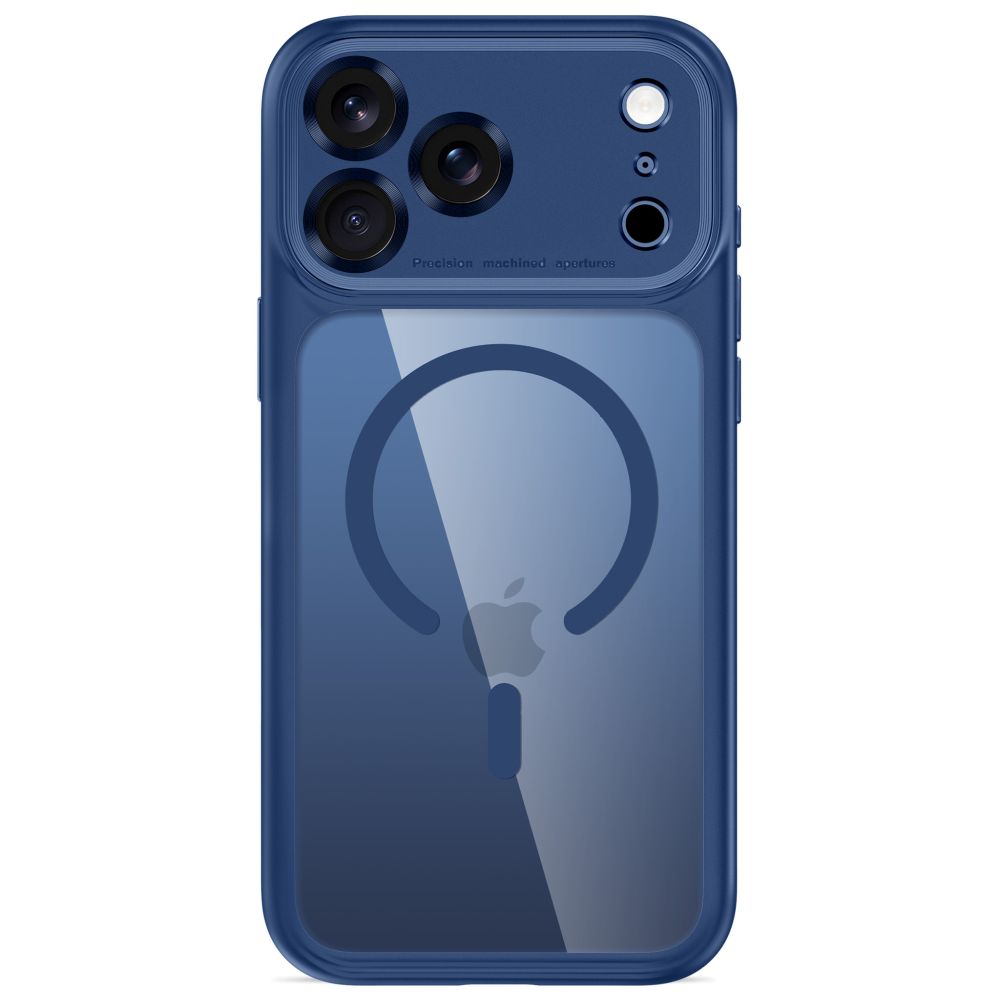 Tech Protect Magpeak Magsafe Cc Iphone 17 Pro Max / 18 Pro Max Dyb Blå/Klar