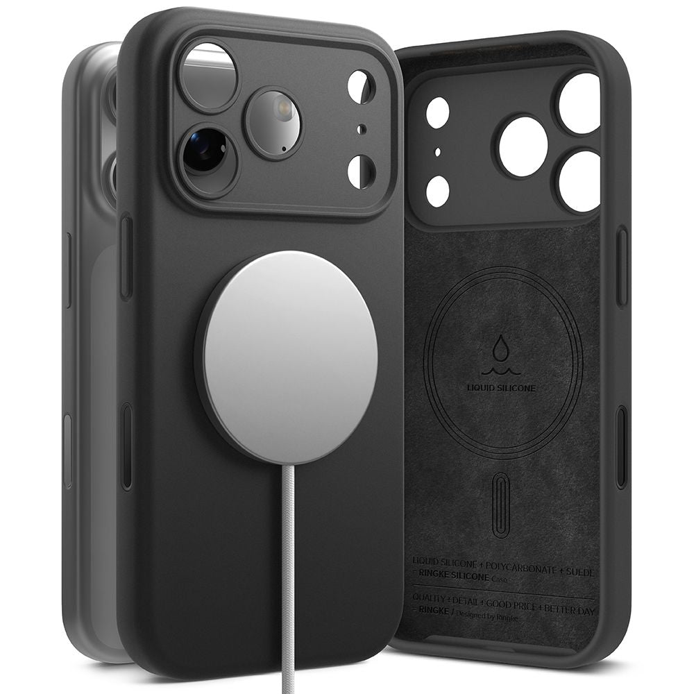 Ringke Silikone Magnetisk Magsafe Iphone 17 Pro Sort