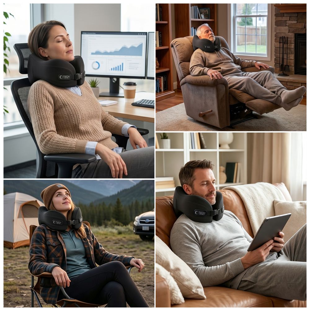 Tech Protect Comfortrest Rejsehalspude Sort