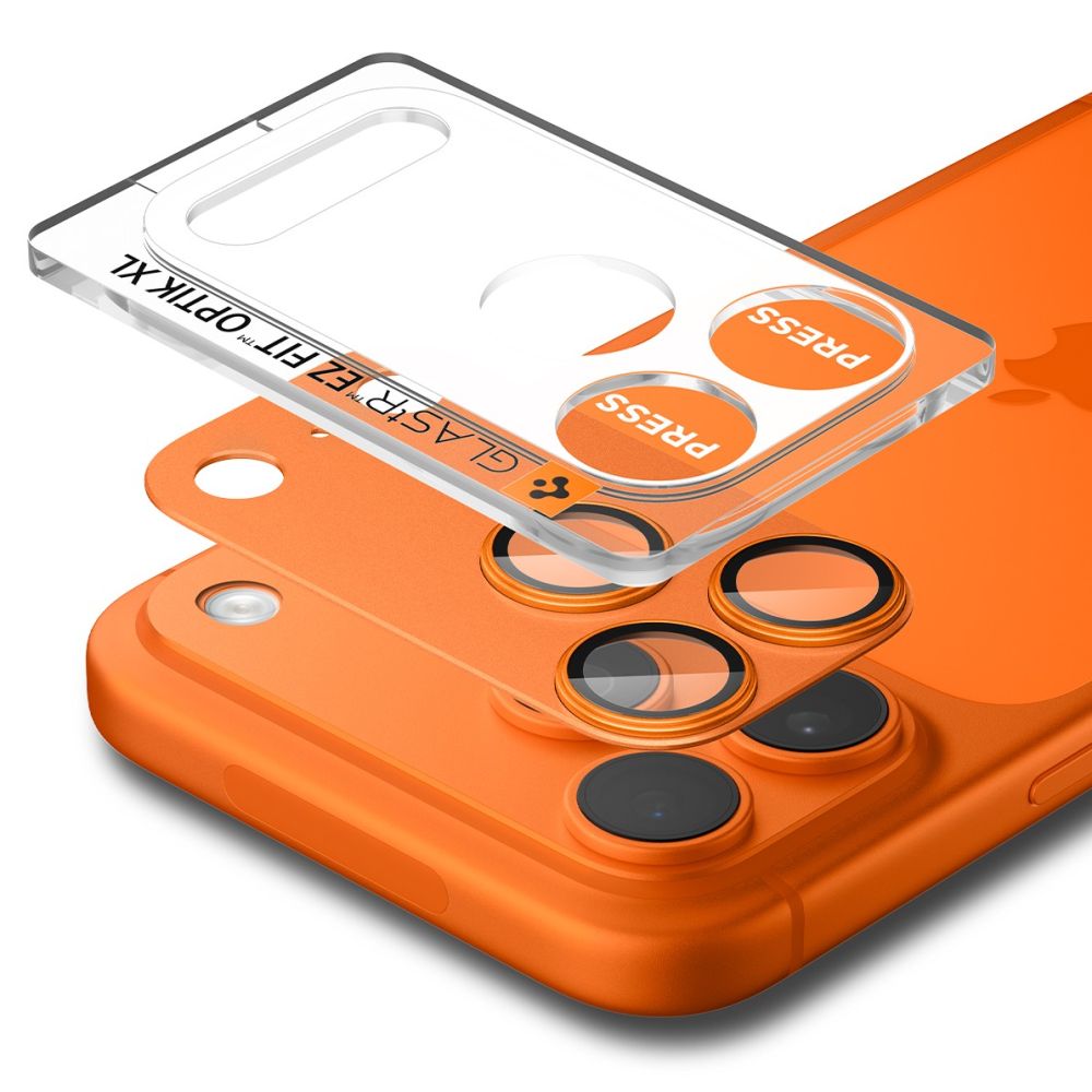 Kamera Beskyttelse Spigen Optik Pro Xl Glas.Tr ”Ez Fit” Camera Protector Iphone 17 Pro Orange