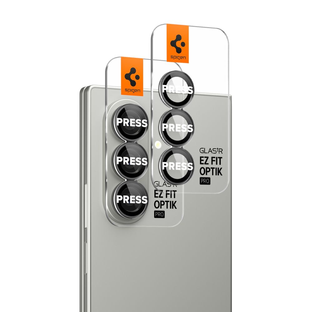 Kamera Beskyttelse Spigen Optik Pro Hd Glas.Tr ”Ez Fit” Camera Protector 2 Pack Galaxy Z Fold 7/8 Ultra Sort