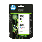 HP 305 Sort Farve (cyan, magenta, gul) Blæk 6ZD17AE