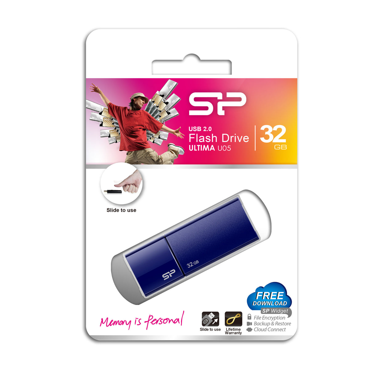 Silicon Power Ultima U05 USB-nøgle 32 GB USB Type-A 2.0 Blå