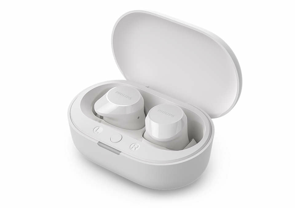 Philips TAT1209WT/00 hovedtelefoner/headset True Wireless Stereo (TWS) I ørerne Opkald/musik Bluetooth Hvid