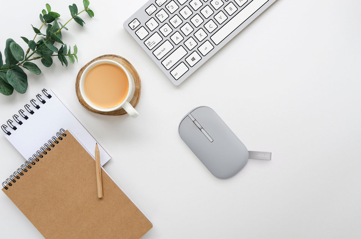 ASUS Marshmallow Mouse MD100 mus Kontor Ambidextrous RF trådløs + Bluetooth Optisk 1600 dpi