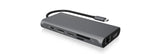 ICY BOX IB-DK4050-CPD Wired USB 3.2 Gen 1 (3.1 Gen 1) Type-C Anthracite