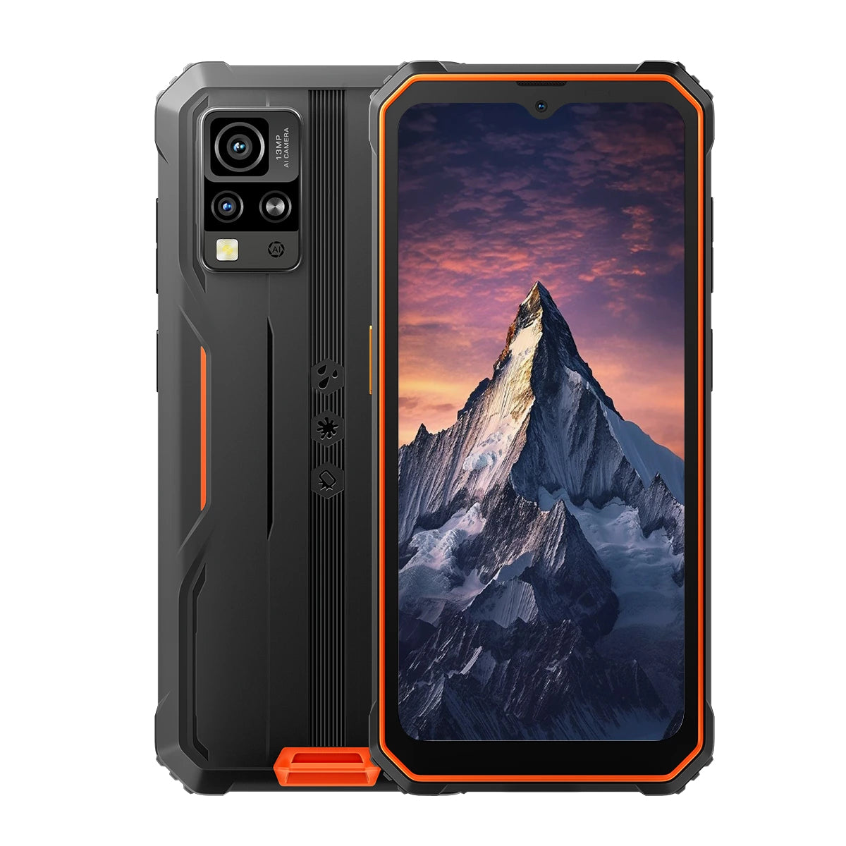 Blackview BV4800 PRO 16,7 cm (6.56") Dual SIM Android 14 4G 4 GB 128 GB 5180 mAh Sort, Orange