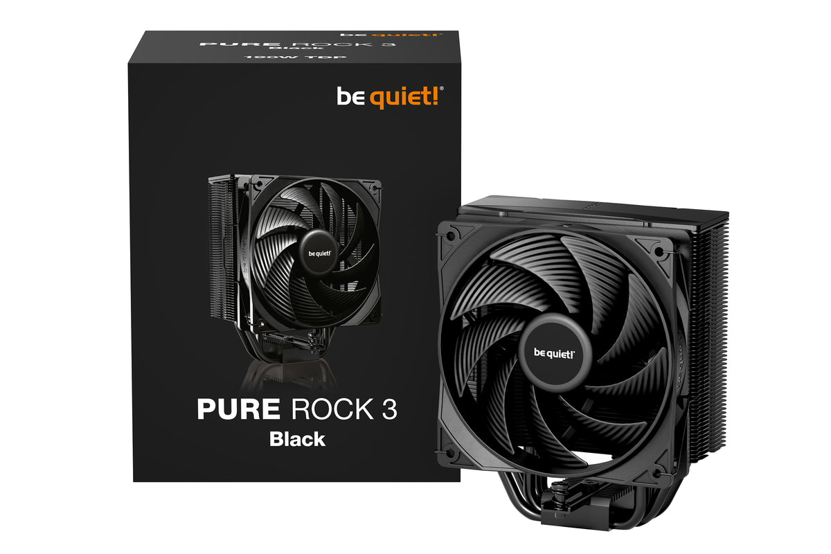 be quiet! Pure Rock 3 Processor-køler Intel/AMD 1-pack Sort 120 mm
