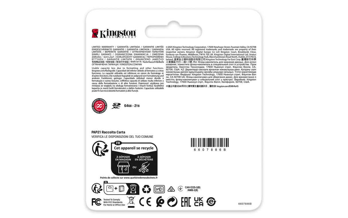 Kingston Technology 128 GB Canvas React Plus SDXC UHS-II 280R/100W U3 V60 til fuld HD/4K