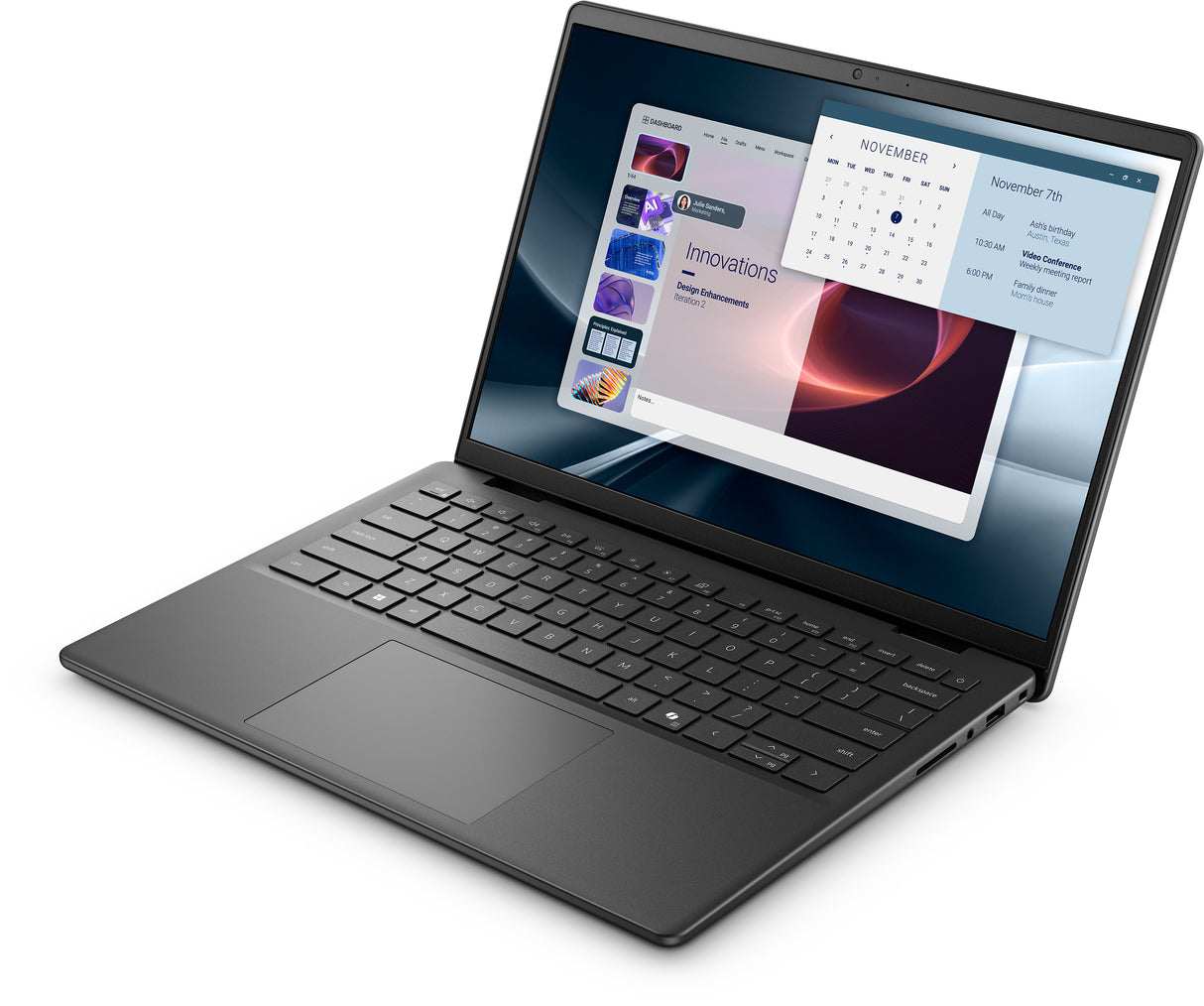 DELL Pro 14 Essential PV14255 AMD Ryzen™ 7 PRO 250 Laptop 35,6 cm (14") Full HD+ 16 GB DDR5-SDRAM 512 GB SSD Wi-Fi 6 (802.11ax) Windows 11 Pro Nordisk Sort