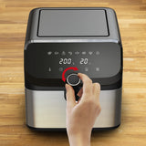 Tefal Easy Fry Mega EY855D10 frituregryde Enkelt 7,5 L Enkeltstående 2020 W Varmluftsteger Sort, Rustfrit stål