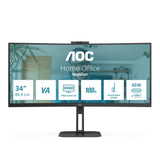 AOC V5 CU34V5CW LED display 86,4 cm (34") 3440 x 1440 pixel Wide Quad HD Sort
