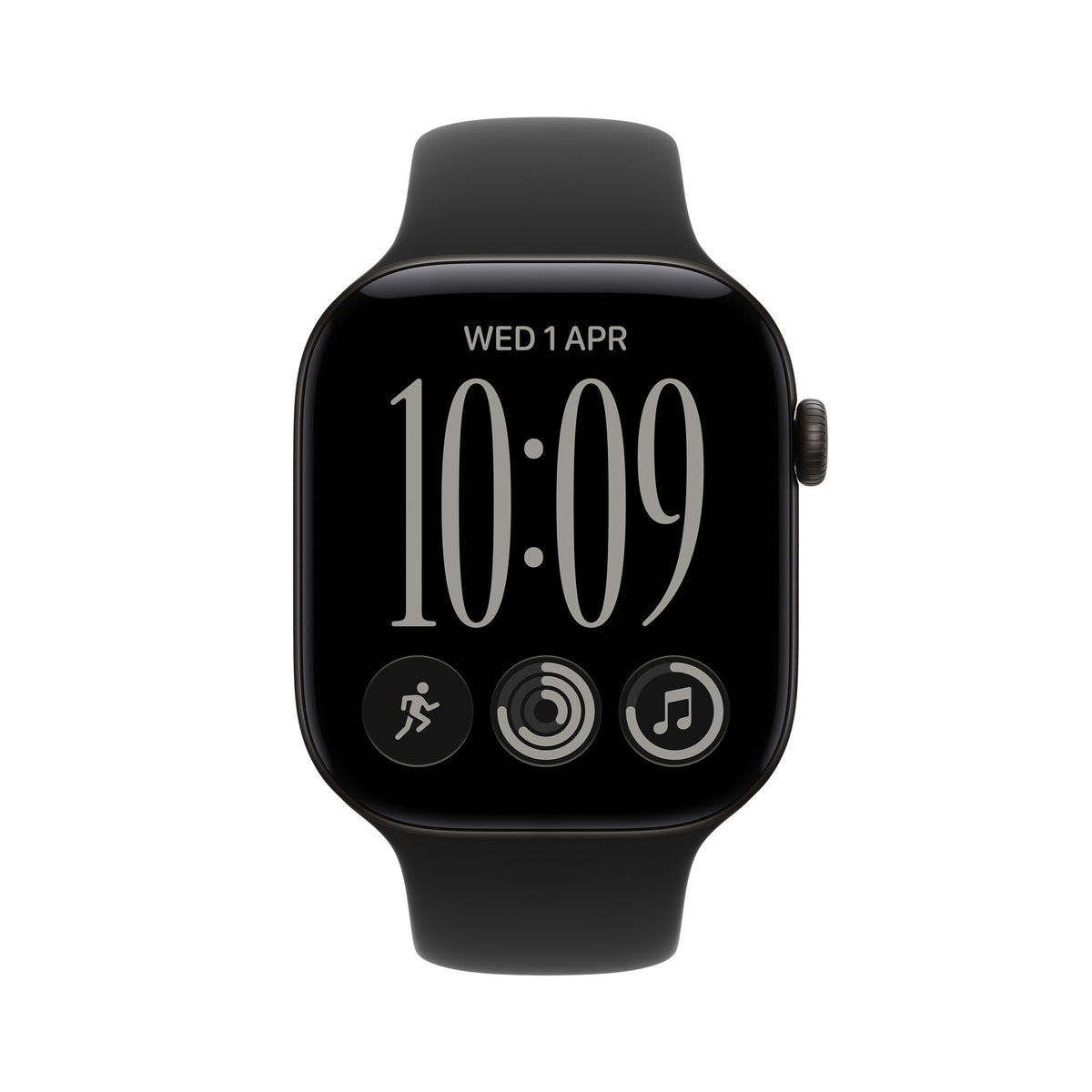 Ismanusis laikrodis Apple Watch Series 12 GPS 42mm Juodas Aliuminio Case with Juodas Sport Band - S/M