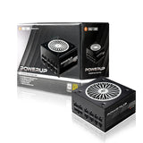 Chieftec PowerUp GPX-850FC enhed til strømforsyning 850 W 20+4 pin ATX ATX Sort