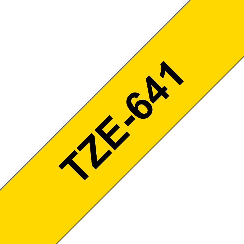 Brother TZE-641 etiketbånd Sort på gul
