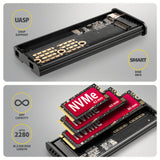 Axagon EEM2-SD2B drevkabinet SSD kabinet Sort M.2