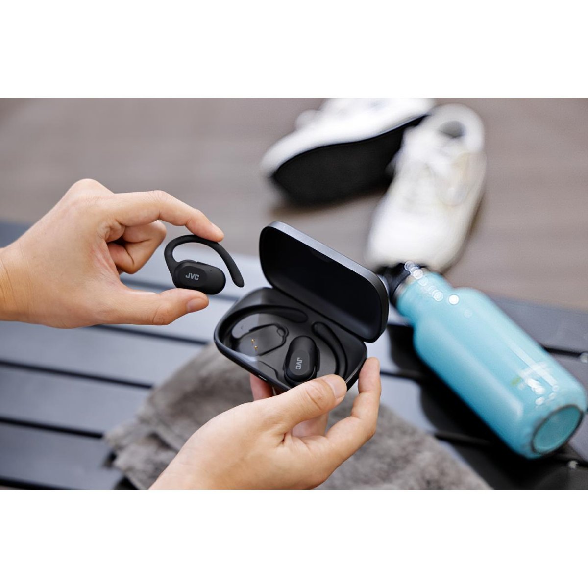 JVC HA-NP40T Nearphone Open Ear Headphone - sort