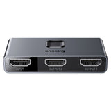 Baseus bidirectional switch splitter switcher HDMI - 2x HDMI 4K / 30 Hz gray (CAHUB-BC0G)