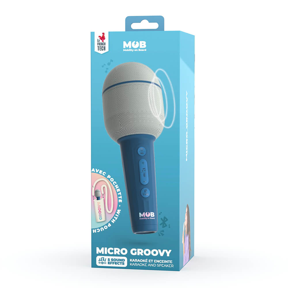 Mob Karaoke Mic Groovy Blue