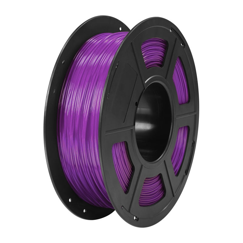 TPU-filamenter af enhver kubikform (transparent lilla) 1 kg