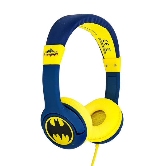 BATMAN Hovedtelefon Junior On-Ear 85dB Blå Batlogo