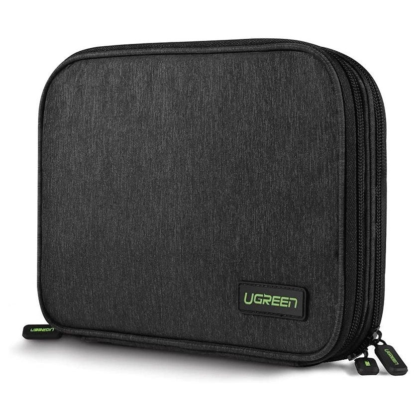 Grøn kasse til harddisk HDD SSD telefonkabler tilbehør 24,5 x 17,5 x 5 cm grå (50147 LP149)