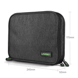 Grøn kasse til harddisk HDD SSD telefonkabler tilbehør 24,5 x 17,5 x 5 cm grå (50147 LP149)