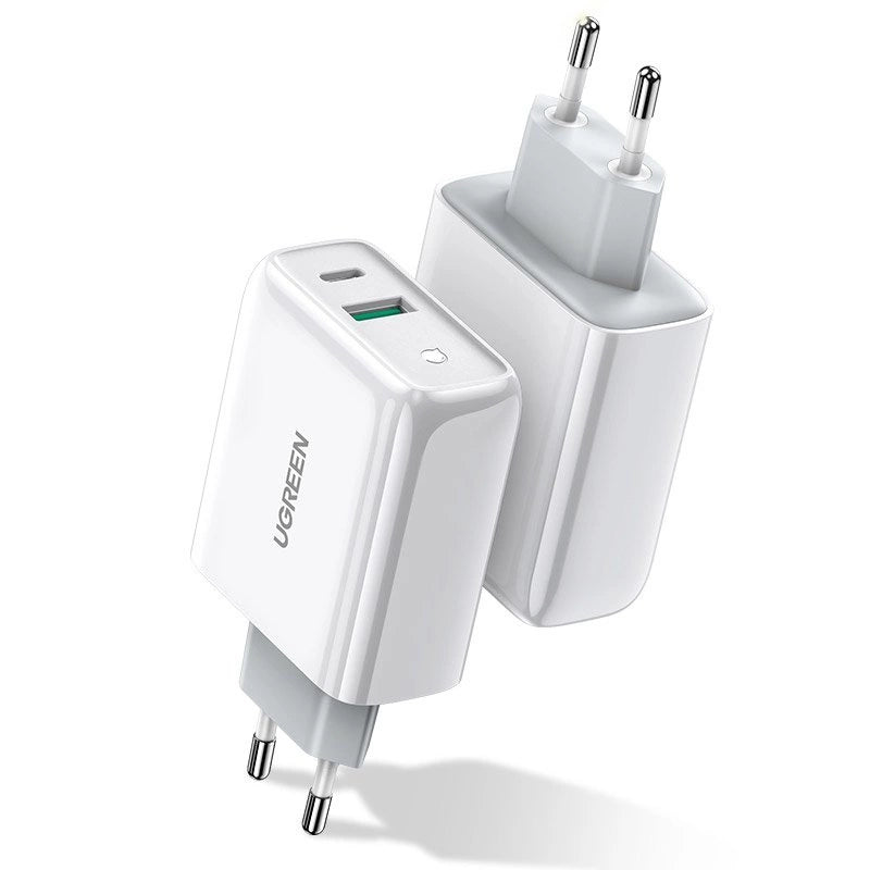 Ugreen Fast USB Type C / USB Wall Charger 36 W Quick Charge 4.0 Power Delivery hvid (60468 CD170)