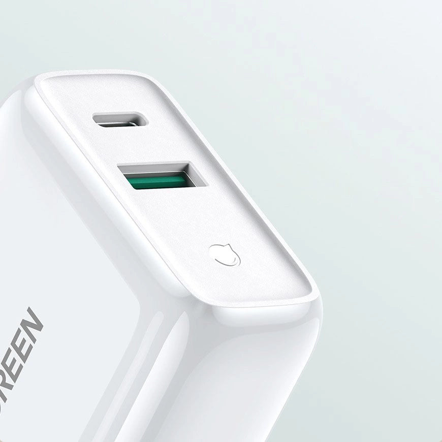 Ugreen Fast USB Type C / USB Wall Charger 36 W Quick Charge 4.0 Power Delivery hvid (60468 CD170)