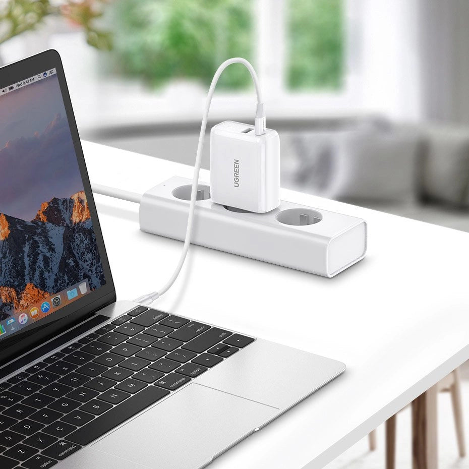 Ugreen Fast USB Type C / USB Wall Charger 36 W Quick Charge 4.0 Power Delivery hvid (60468 CD170)