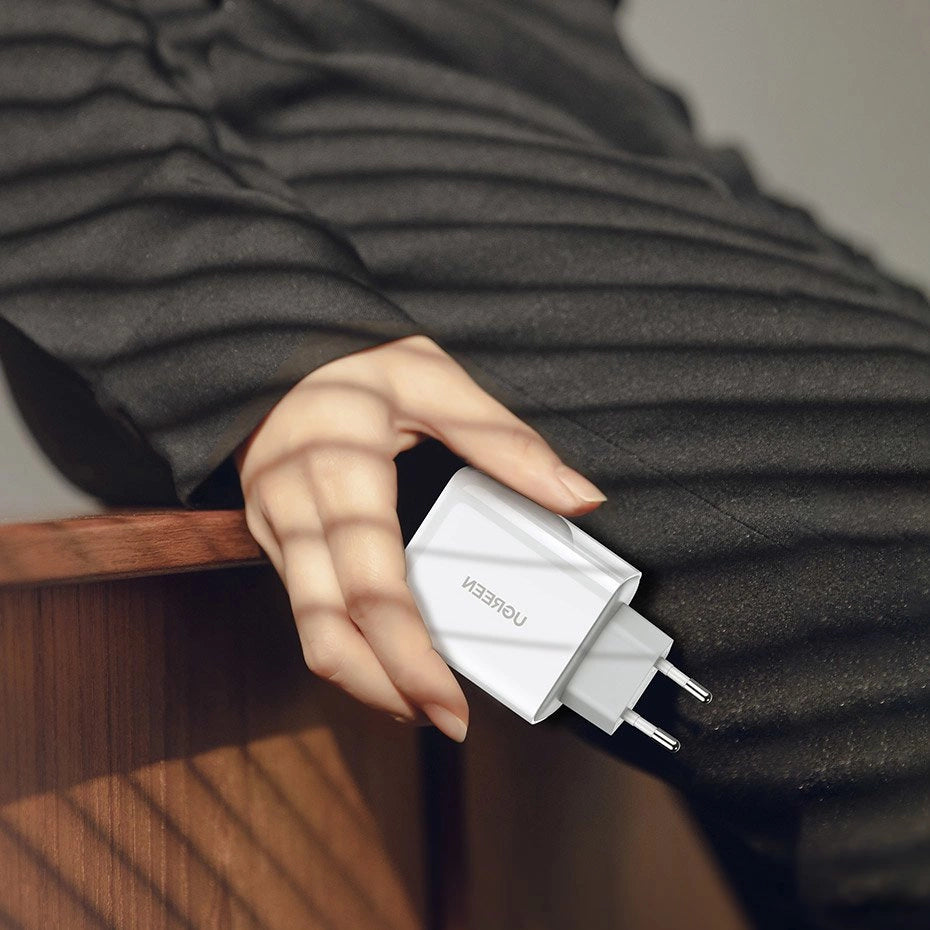 Ugreen Fast USB Type C / USB Wall Charger 36 W Quick Charge 4.0 Power Delivery hvid (60468 CD170)