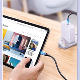 Ugreen US316 70427 USB-C - USB-C PD QC FCP kabel 100W 5A 480Mb/s 1m - grå