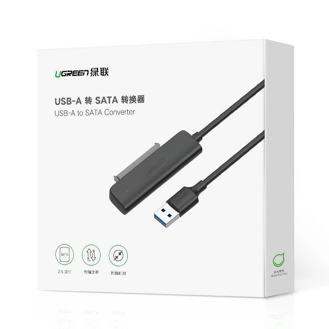 Ugreen adapter HDD SSD 2.5'' SATA III 3.0 - USB 3.2 Gen 1 (USB 5 Gbps) sort (70609 CM321)