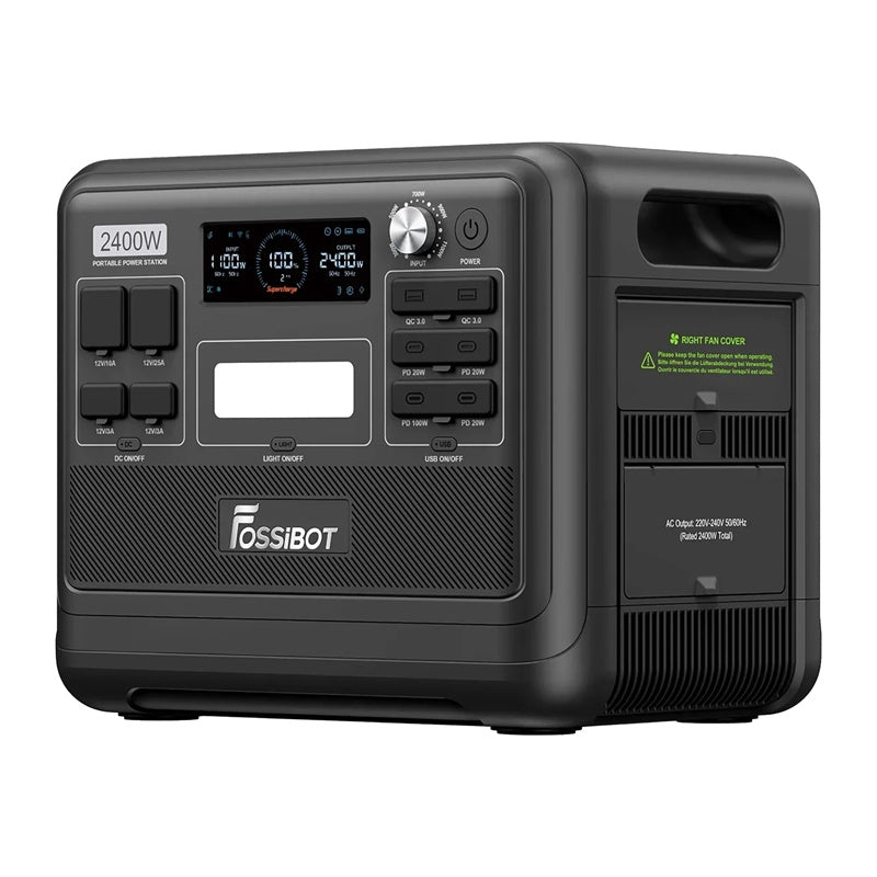 FOSSIBOT F2400 2400W Ladestation (sort)