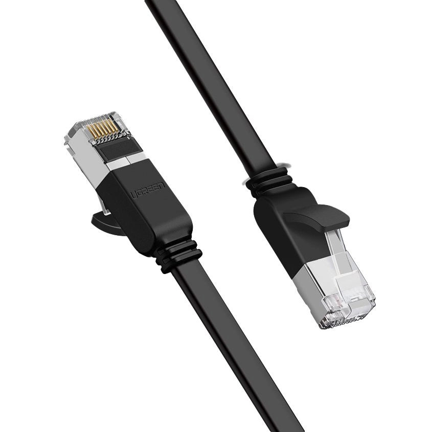 Ugreen Flat Cable Internet Cable Ethernet Patchcord RJ45 Cat 6 UTP 1000Mbps 0.5m sort (50183)