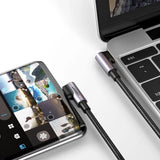 Ugreen US323 vinklet USB-C - USB-C PD QC SCP 3A 480Mb/s kabel 1m - grå