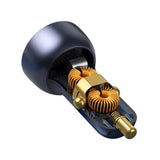 Baseus USB / USB Type C biloplader 65 W 5 A SCP Quick Charge 4.0+ Power Delivery 3.0 LCD skærm grå (CCKX-C0G)