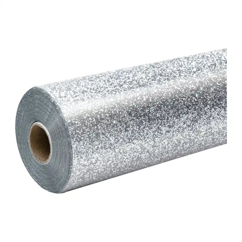 HTVRONT Glitter Heat Transfer Film, 30.5 cm x 90 cm (silver)