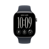 Apple Watch Series 12 GPS 46mm Space Grey Aluminium Case with Navy Blue Sport Band - M/L