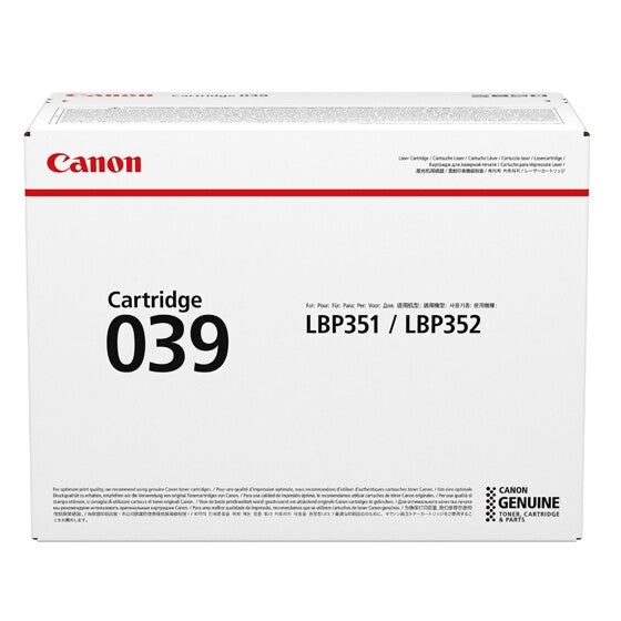 Canon 039 tonerpatron 1 stk Original Sort