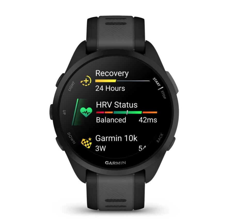 Garmin Forerunner 165 3,05 cm (1.2") AMOLED 43 mm Digital 390 x 390 pixel Berøringsskærm Sort GPS (satellit)