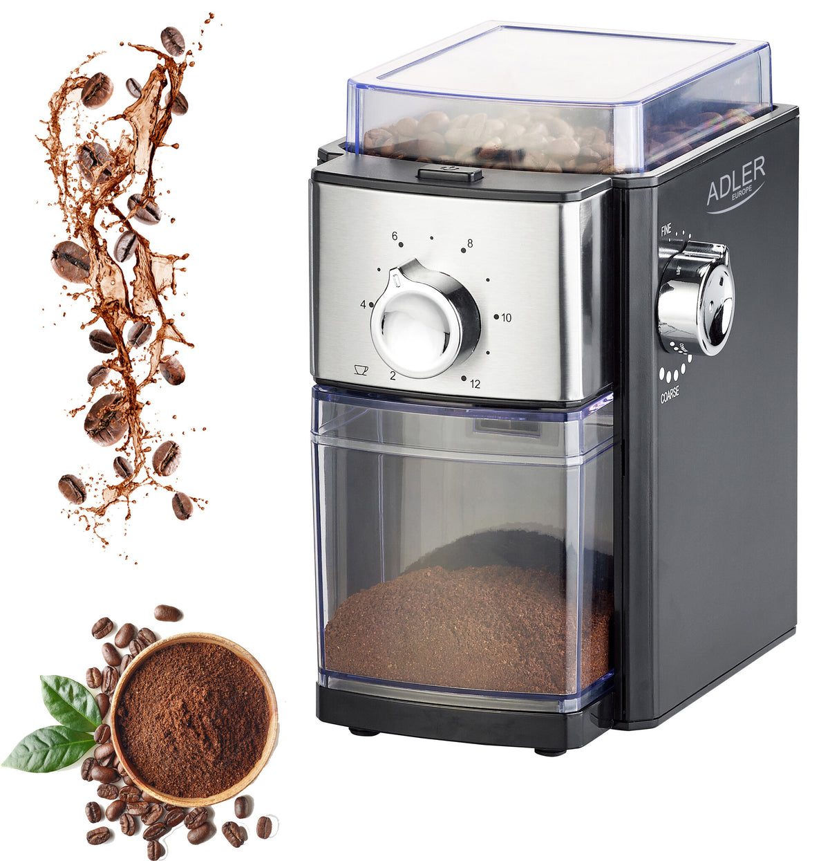Adler AD 4448 kaffemølle 300 W Sort