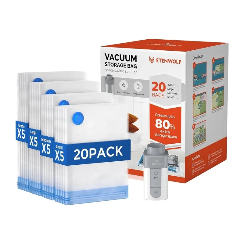 Etenwolf VB03 1500mAh Vacuum Bags med pumpe