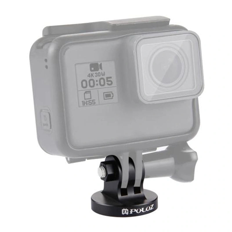 Puluz Mount med 1/4" CNC-tråd til actionkameraer (sort)